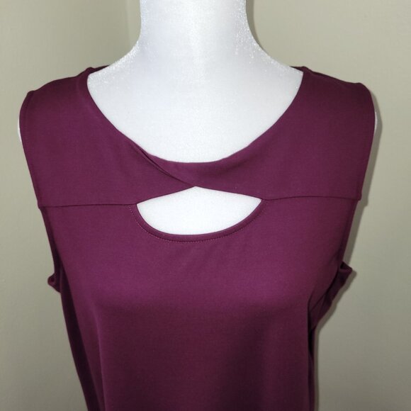 Chico's Monrovia Knee Length Dress & Jacket Eggplant Purple SZ L 12-14 Chico's 2 - Picture 6 of 16